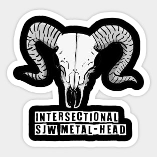 SJW Ram Skull Sticker